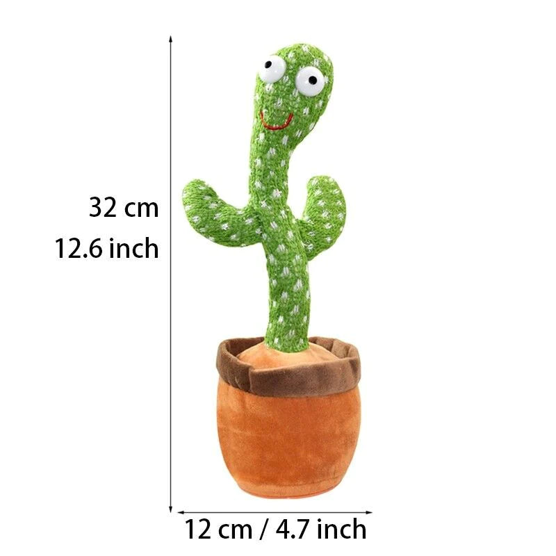 Dancing Cactus Plush Toy Doll Electronic Recording Shake with Song Funny Gift US