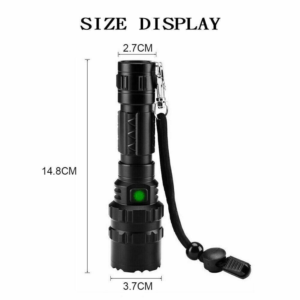 XM-L2 Powerful 150000LM Tactical Flashlight 5 Mode Zoom LED Hunting Torch AU