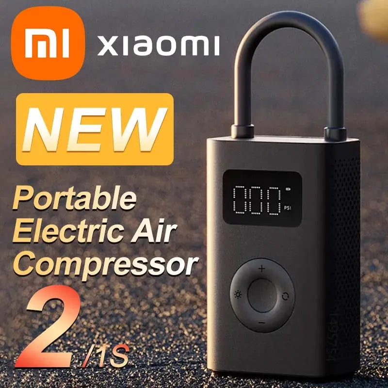 Xiaomi Mijia Air Pump 2 25%Speed Boost Mini Portable Electric Air Compressor Treasure 150PSI Type-C LED Multitool Inflator Xiomi